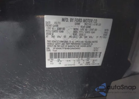 2011 Ford Explorer Limited z USA, uszkodzony, nr VIN 1FMHK7F89BGA63493